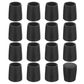 sourcing map 76Pcs Chair Leg Caps, Fit OD 8mm (1/3 Inch) Non-Marking PVC Chair Leg Tips Non-Slip Chair Leg Floor Protectors Round Table Covers End Caps for Furniture, Black