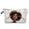 Livel lhood African American Makeup Bag Cute Small Organizer Zipper