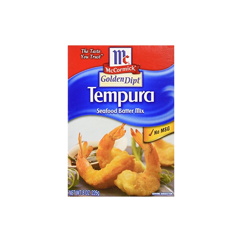 McCormick Golden Dipt Tempura Seafood Batter Mix 8 Ounces (Pack