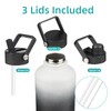 Konokyo Insulated Water Bottle with Straw,87 oz 3 Lids Water