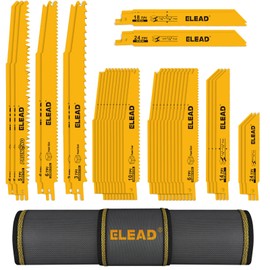 40-Piece Bi-Metal Reciprocating Saw Blade Set, Premium 4 & 6 & 9 Inch Wood & Metal Cutting Saw Blades with Storage Pouch, Long-Lasting Pruning Blades
