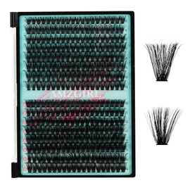 Lash Clusters 320pcs Multipack, 80D 100D Mixed Tray DIY Eyelash Extension Kit, D Curl Natural Wispy Individual Lashes Faux Mink&Cruelty Free Reusable Lash Clusters Extensions Black (80D100D,10-16mm)