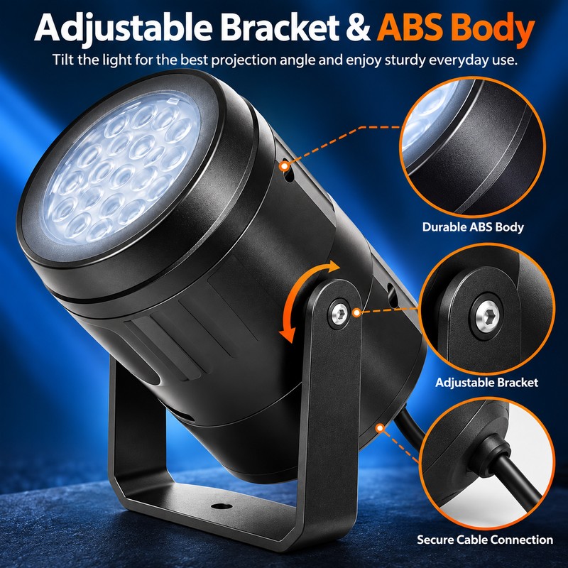 USB Rotating Holiday Projector Light for Festive Decor – LED