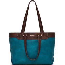 LuxeBold Tote Bag for Women Medium Shoulder Purses and Handbags Top Handle Work Bag Trendy Satchel Handbag Commuter Hobo Purse LXB-013-TQ