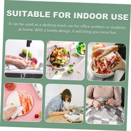 Ciieeo 1pc Mini Desktop Trash Can with Press Top Lid and Lightweight Rubbish Organizer for Home Office Craft Room Room and More