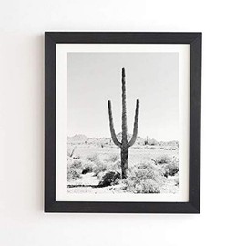 Deny Designs Bree Madden Basic Black Framed Wall Art, 14" x 16.5", Desert Times