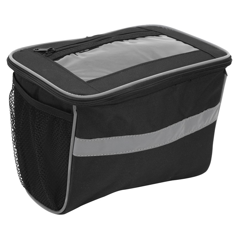 Mountain Bike Bicycle Handlebar Front Basket Bag with TPU Touchscreen