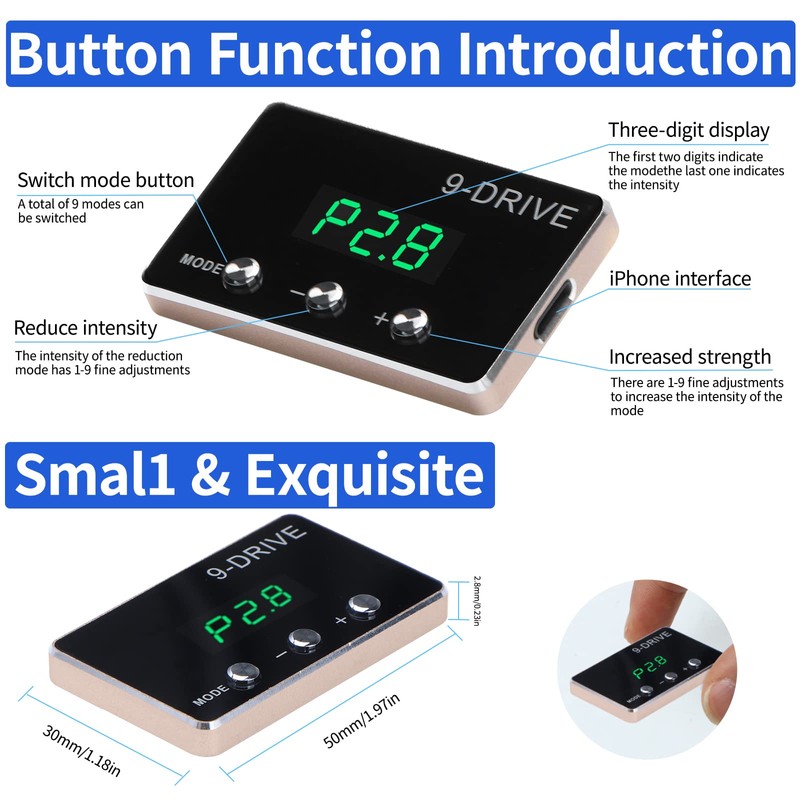 YIBEICO Throttle Response Controller, 9 Drive 9-Mode Smart Electronic Racing