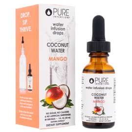 Pure Inventions Coconut Water - Mango Coconut - Water Enhancer Drops - No Sugar, Calories, or Artificial Sweeteners - 1 oz