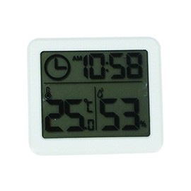 Pearl Metal D-6559 HAKARI Digital Thermometer/Hygrometer, White