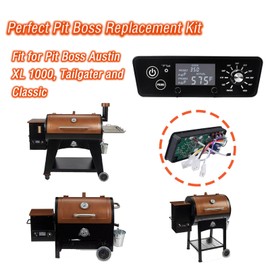 Digital W/LCD Display Control Board Thermostat Kit For Pit Boss Pellet Grill Smoker Austin XL, Replacement Parts Includes Meat Probes,Temp Sensor & Ignition Hot Rod
