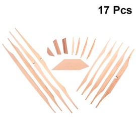 17pcs 41 Guitar Parts Luthier Guitar Wood Kits Diy Guitar Braces for Acoustic Guitar Spruce Brace Wood Kit for Guitar Accessories for Electric Guitar Component Bamboo