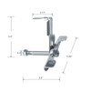 LONGRUNFORU 8 inch Caster Brake Kit, Tread Lock, Zinc Plated
