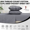 Tribeca Living King Bed Sheet Set, Soft Egyptian Cotton Sateen