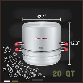 CONCORD Stainless Steel Turbo Steam Canner Canning Steamer Pot Set