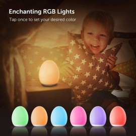Night Light for Kids, Rechargeable Egg Shell Night Light Nursery Baby Kids Night