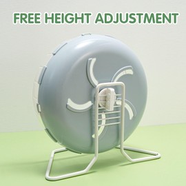 8.4 Inch Silent Hamster Wheel, Adjustable Stand Syrian Hamster Wheel, Small Animals Running Exercise Wheels for Guinea Pig, Gerbil, Chinchilla (Blue)