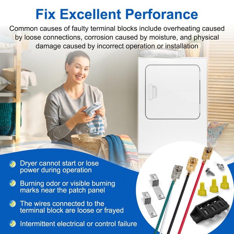 279320 14201229 Dryer Terminal Block Kit Compatible with Whirlpool Kenmore