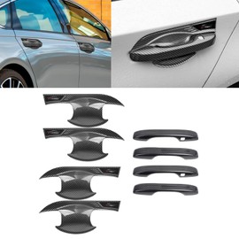 x xotic tech Exterior Door Handle & Bowl Cover Trim Combo Kit, Carbon Fiber Pattern, Compatible with Honda Civic 2022 2023 2024 2025, Accord CRV HRV 2023 2024 2025
