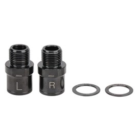 BuyWeek Bicycle Pedal Extension, Bicycle Pedal Spacer Made of Titanium Alloy, 20 mm Extended Spindle for Mountain Bike Pedals (Black)