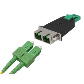 Elfcam® Fiber Optic Adapter Duplex Cable LC/APC Male to SC/APC Female Duplex Single Mode