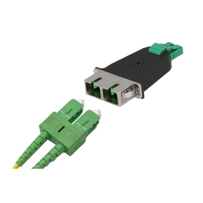Elfcam® Fiber Optic Adapter Duplex Cable LC/APC Male to SC/APC