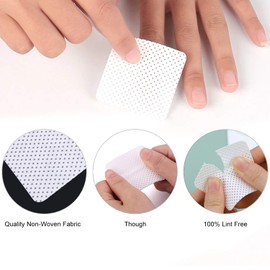 EBANKU Pack of 400 Cotton Pads, Lint-Free Pads, Nail Cleaming Wipes Pads, Cloths, Nail Art, Cotton Removers, Lint-Free Pads for Eyelash Extension, Glue, Nail Wipeable