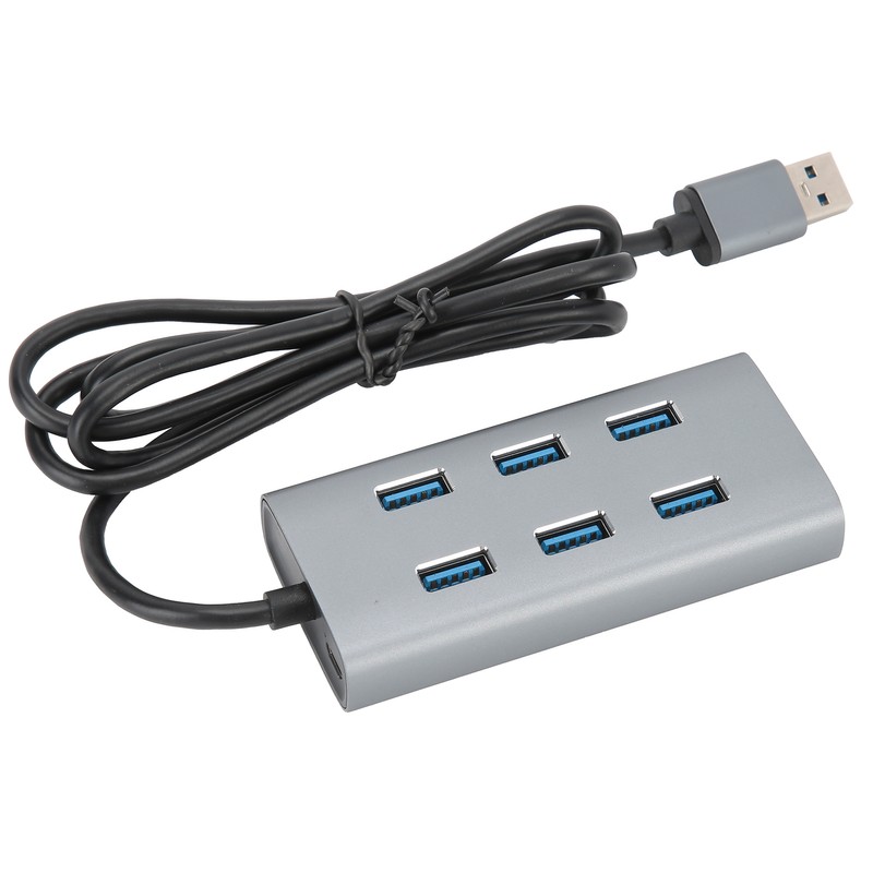 USB 3.0 Hub 7 Ports 5gbps Adapter Portable Aluminium Alloy
