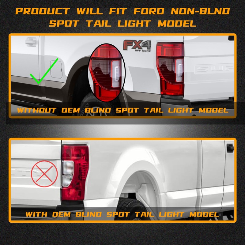 MiKaFex Left Driver Side Rear Tail Light Assembly Compatible with