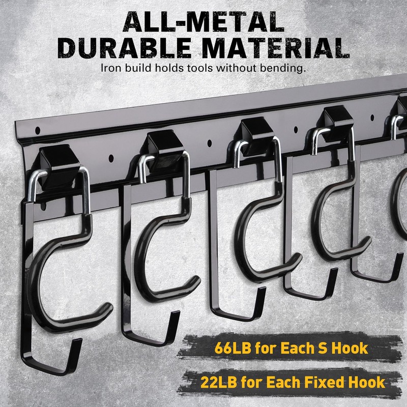 ELEAD 68'' All Metal Adjustable Garden Tool Organizer: Garage Tool
