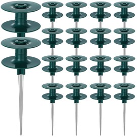 16 Pcs 10 Inch Garden Hose Guide Spike, Rustproof Zinc Sturdy Metal Stake, Heavy Duty Metal Hose Guide Stakes Keeps Garden Hose Out of Flower Beds for Plant Protection