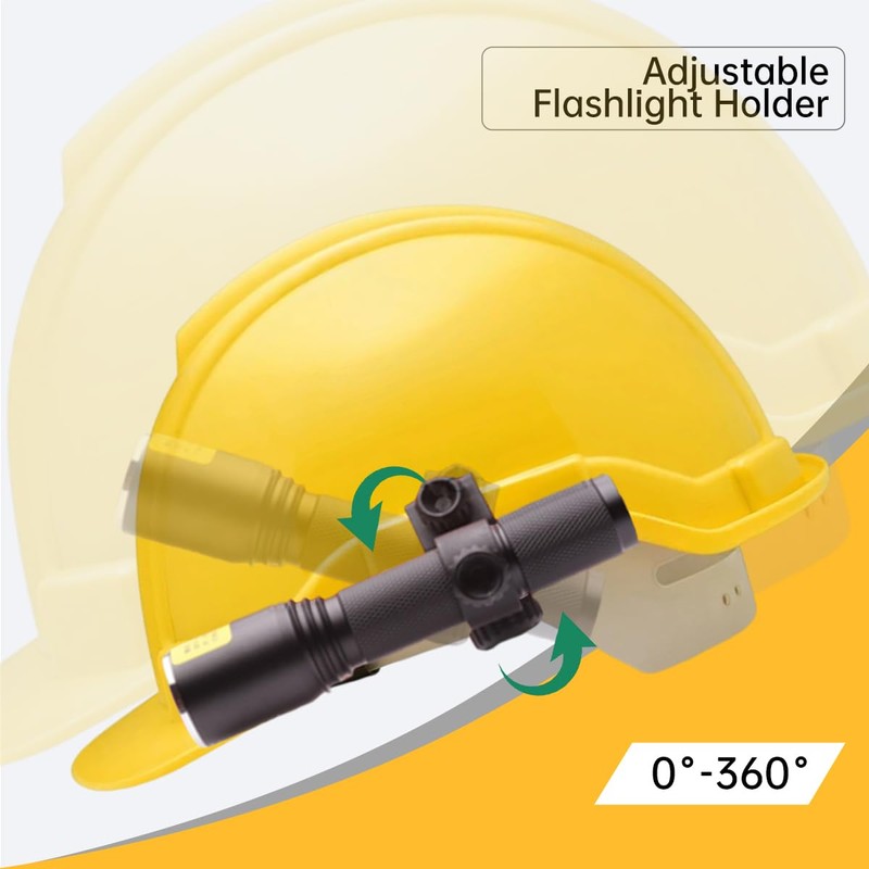 Firefighter Helmet Flashlight Mount with Accessories, Universal Fit for Fire