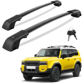 KINGGERI Lockable 220LBS Roof Rack Cross Bars Compatible with Toyota Land Cruiser J250 LC250 & Lexus GX550 2024 2025，Aluminum Heavy Duty Crossbar Anti-Theft Black Matte Powder Coated Non-Corrosion