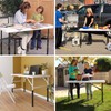 Laowu 8 PCS Folding Table Leg Extenders, 2 Levels Adjustable