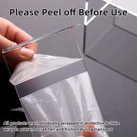 Cupcake Display Stand, Clear Acrylic Display Stands, Rectangular 3-Tiered Display Stand 2 Sets, Food Display Stand, Display Stand Multifunction for Funko Pop Figures, Cosmetics, Collectibles Display