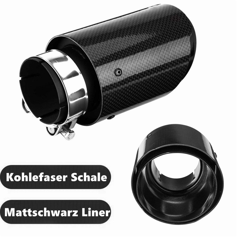 Umisu Carbon Fiber Exhaust Pipe Silencer Stainless Steel Car Rear
