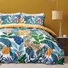 Sleepdown Tropical Palm Tree Floral Multi Brights Ochre Reversible Soft