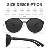 Wrimen Aviator Steampunk Polarized Sunglasses for Men/Women, Retro Round Sunglasses