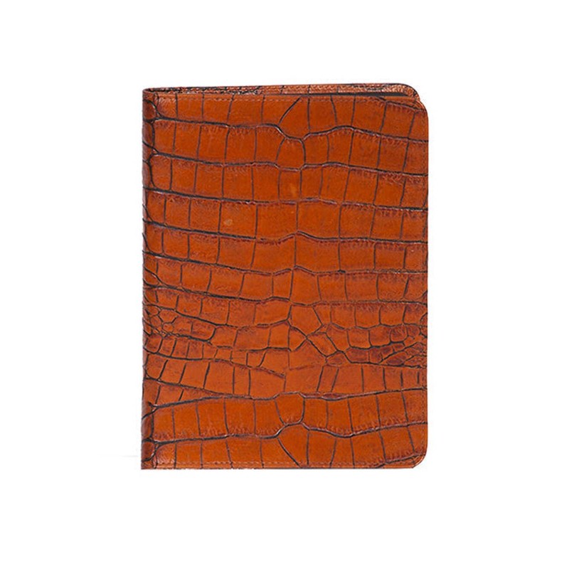 Scully Ostrich Leather Tel/Address Book Organizer Business (Brown)