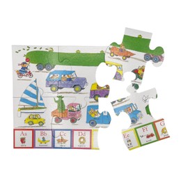 Richard Scarry Things That Go Seek and Find Giant Floor Puzzle, Learn by Finding Hidden Items from Four Classic Scenes from Richard Scarry’s bestselling Busytown Books, for Ages 3+