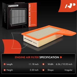A-Premium Engine Air Filter Compatible with Ford Mustang 2015-2022, Flexible Panel, Replace# FR3Z9601A