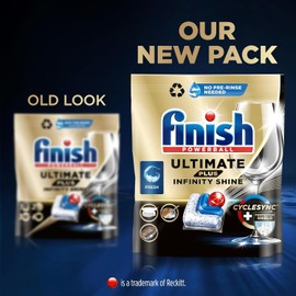 Finish Ultimate Plus Infinity Shine Dishwasher Tablets bulk |Scent: Fresh | 73 Dishwasher Tabs | For A Superb Clean & Diamond Shine