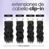 GAIBMAX - Extensiones de Cabello Sintético Ondulado con Clips, Fibra