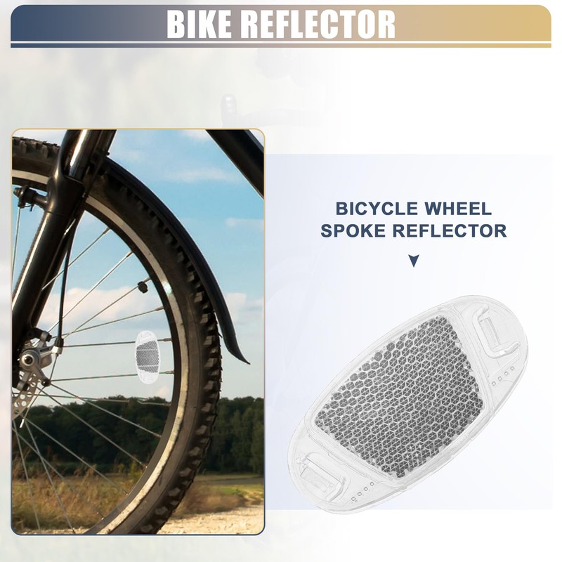 X AUTOHAUX Bicycle Reflector Bike Warning Reflector for Bicycles 3.70"x1.61"x0.39"