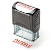 Self Inking Rubber Stamp, Refillable Red Ink Preinstalled - 1.4"