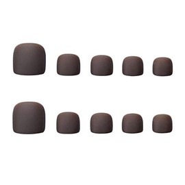 24pcs Short Matte Fake Toenails with Design French False Nails Full Cover Glue On Nails For Women Artificial Feet Nails Art Decoration