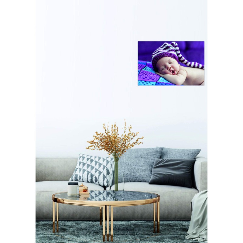 PRINTELLIGENT Paper Small Sleeping Baby Wall Poster (14x26-inch, Multicolour)