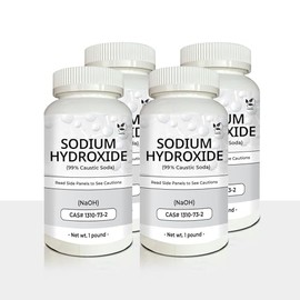Yield RX Sodium Hydroxide (Caustic Soda) - Ultimate Drain Opener and Cleaner Chemical Solution | Pack of 4