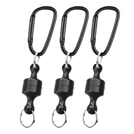 NKAKTSU Magnet Releaser 3-Piece Set Strong Magnet Carabiner Hanging Keychain Fall Prevention for Outdoor Camping Hiking Fishing Lantern Hook