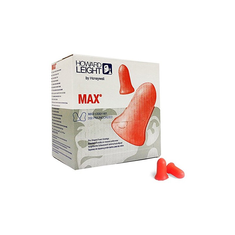 200 Pairs of Howard Leight MAX Ear Plugs Superior Performance